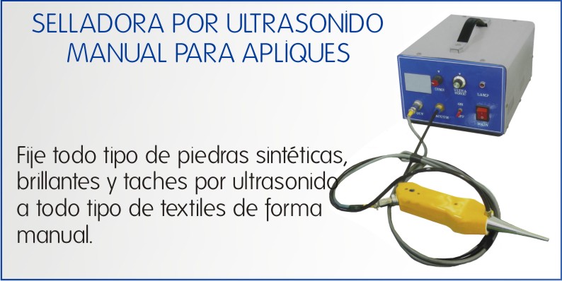 selladora de ultrasonida para apliques manual